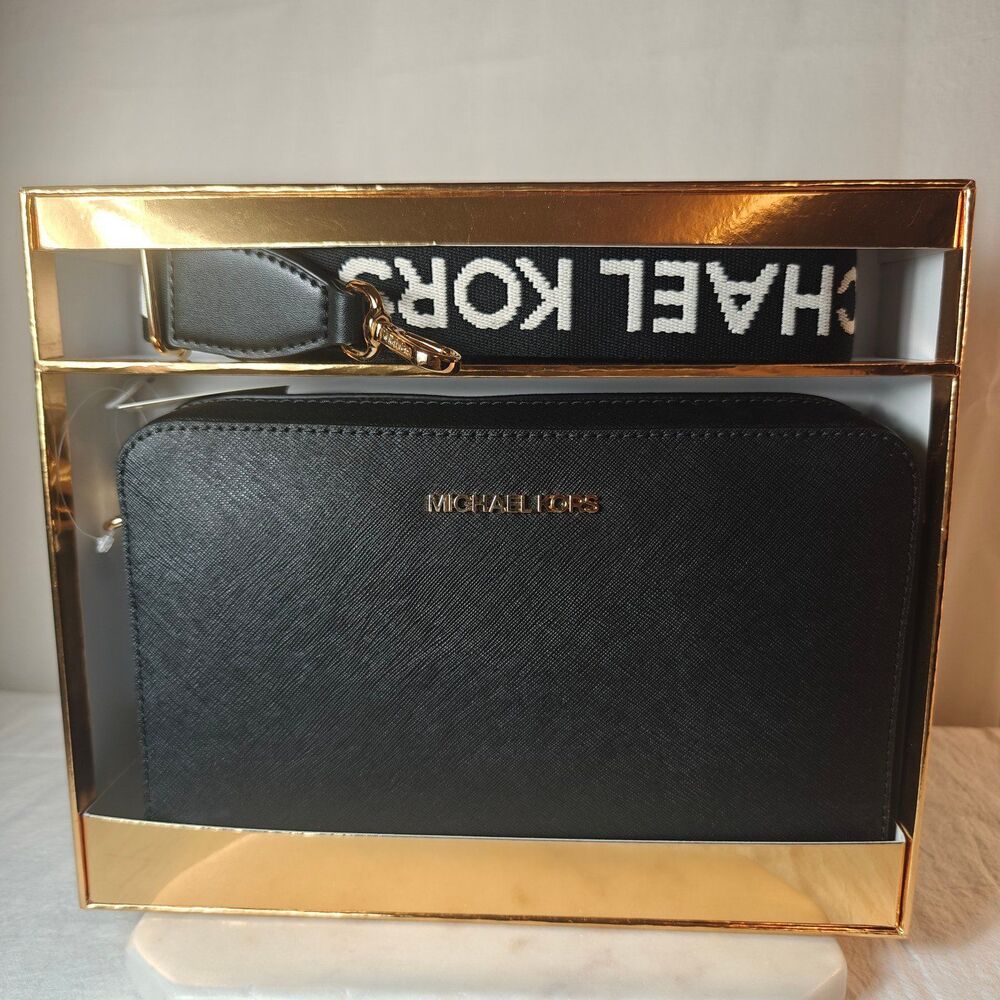 Michael Kors Jet Set Crossbody gift box Black Price is firm.